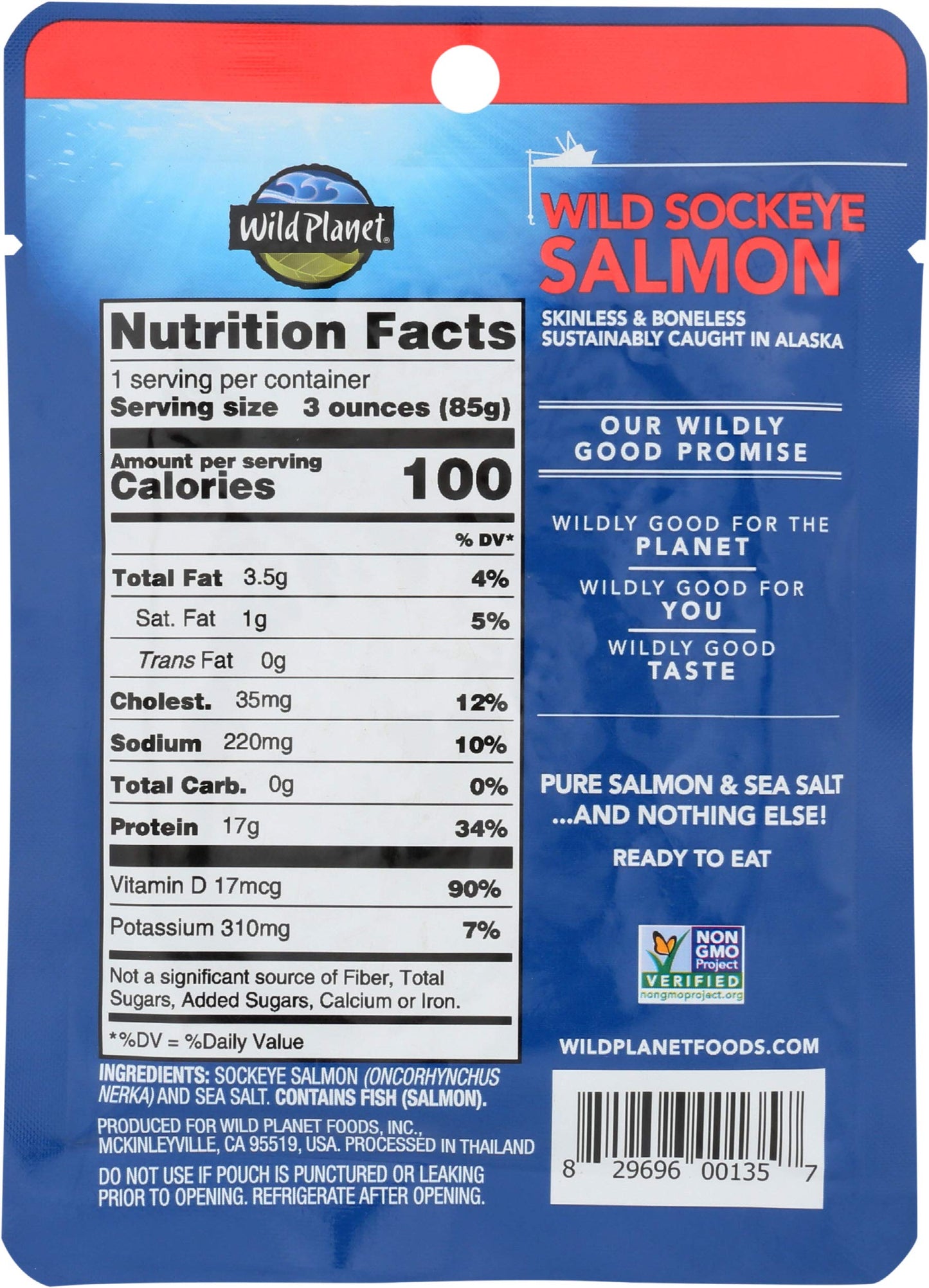 Wild Planet - Salmon Wild Sockeye - Case of 24 - 3 OZ(D0102H7S7Y7.)