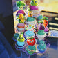 48Pcs Edible Fruit Birthday Cupcake Toppers Wafer Paper Dancing Fruit Birthday Decorations For Baby Shower Wedding Party Decorat