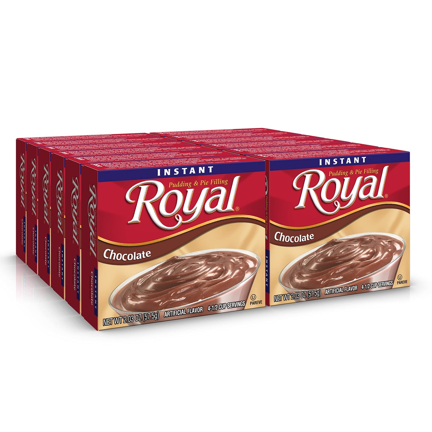 Royal Instant Pudding Dessert Mix, Chocolate, Fat Free (12 - 2 Oz Boxes)