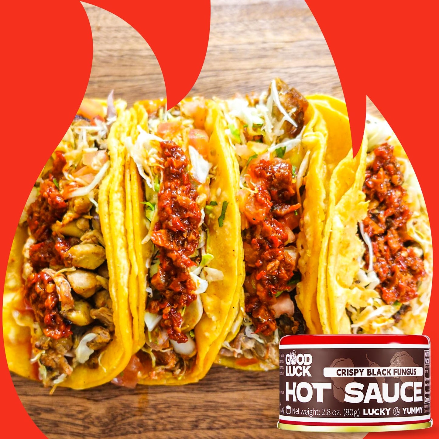 Good Luck Hot Sauce, Unique Instant Crispy Black Fungus Chili Sauce, Spicy Chili Oil And Chili Paste With Chili Pepper, Soy Sauc