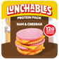 Lunchables Ham & Cheddar Protein Pack, 3.2 oz Pack