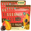 SOLELY - Organic Mango Chocolate Drizzled Strips (2.8 oz Resealable Bags, Pack of 8) - Real Fresh Fruit - Healthy Snacks for Adu