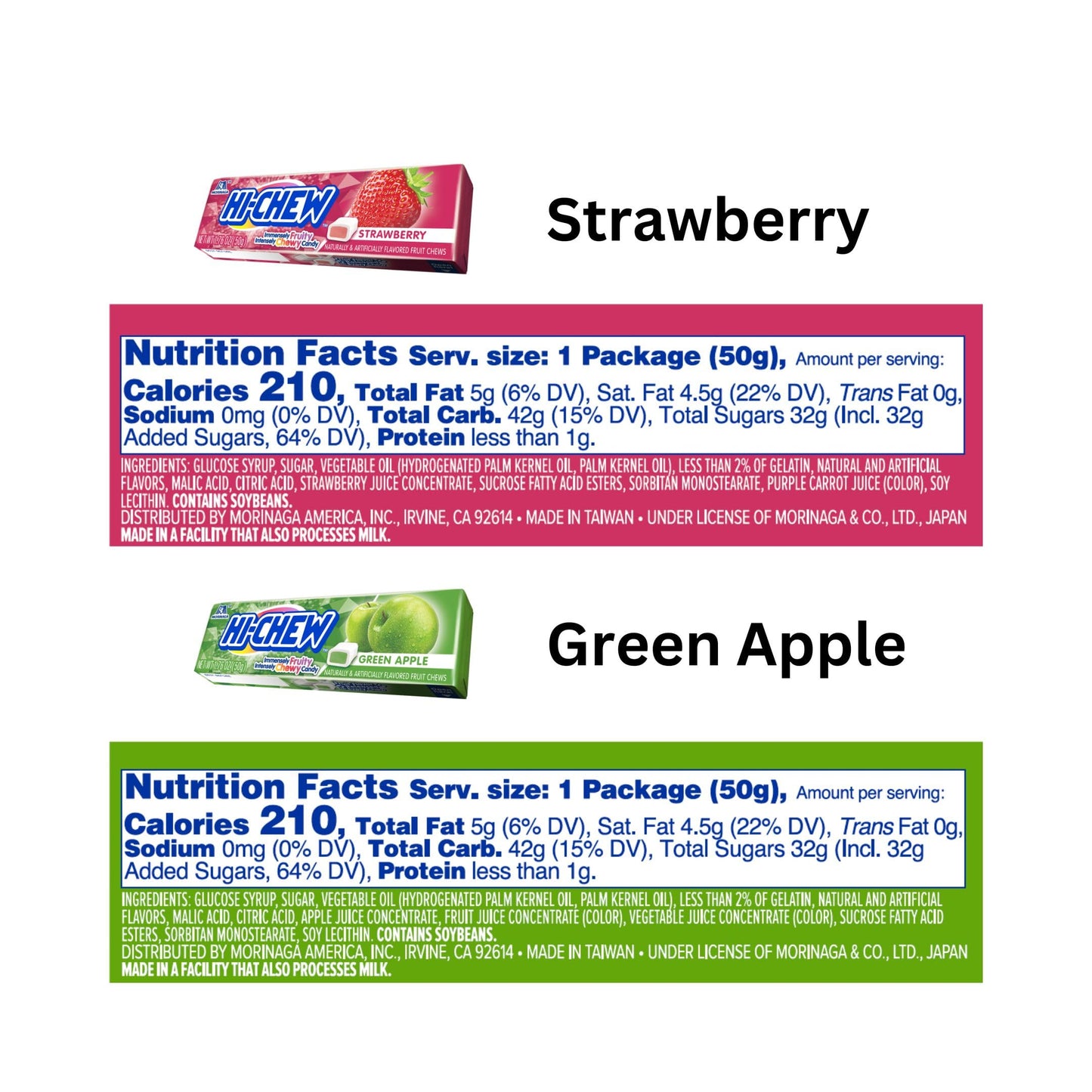 Hi-Chew Variety - Box Of 15 Sticks, 1.76Oz Ea | Unique Fun Soft & Chewy Taffy Candy | Immensely Juicy Exotic Fruit Flavors | Strawberry Green Apple Grape Mango Sweet & Sour Watermelon