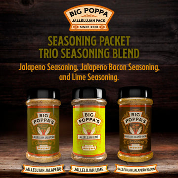 Big Poppa Smokers Jallelujah Seasoning Set - Gourmet Spice Trio, Jalapeño, Bacon & Lime Rubs, 3-Pack for Grilling & BBQ