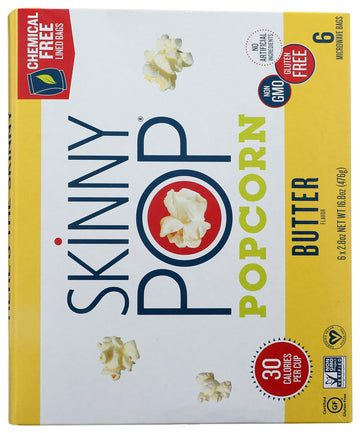 Skinny Pop Butter Microwave Popcorn, 16.8 Oz