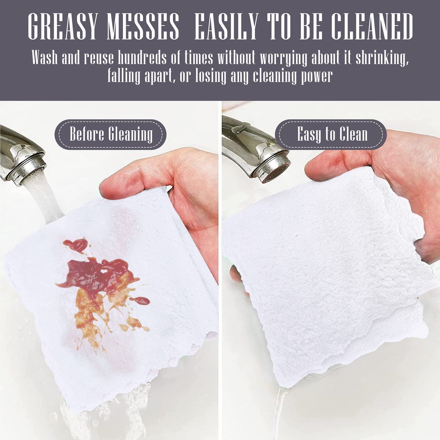 24 Pack Kitchen Dishcloths - Does Not Shed Fluff - No Odor Reusable Dish Towels, Premium Dish Cloths, Super Absorbent Coral Flee