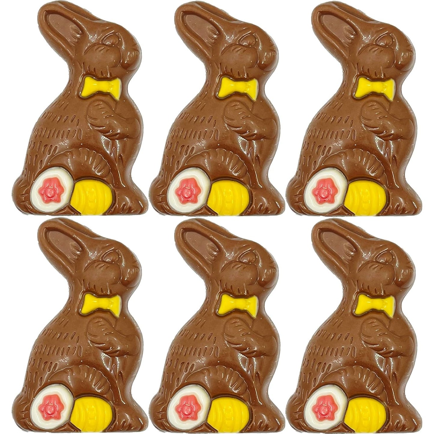 Fruidles Milk Chocolate Easter Bunny Holiday Treats, Decorated Solid Smooth Milk Chocolate, Party Bag Fillers, Individually Boxe