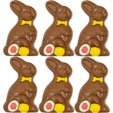 Fruidles Milk Chocolate Easter Bunny Holiday Treats, Decorated Solid Smooth Milk Chocolate, Party Bag Fillers, Individually Boxe
