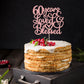 Gyufise Cake Topper - Rose Gold Glitter 60th Birthday Decoration - Small Paper Cheers to 60 Years