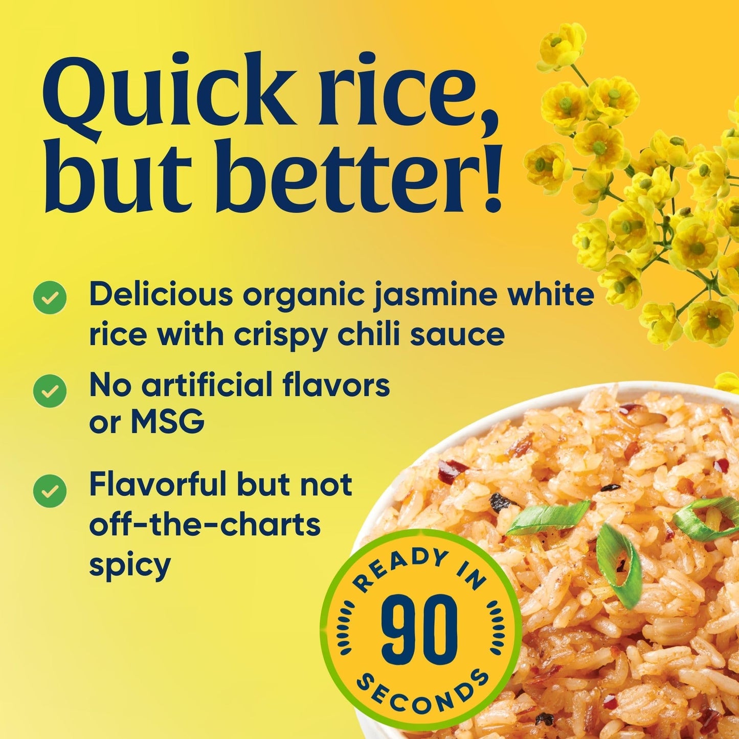 Lundberg X Fly By Jing Chili Crisp Rice - Microwave Ready in 90 Seconds  Regenerative Organic Jasmine Rice with Chili Crisp Seasoning  Gluten-Free  8oz Pouch
