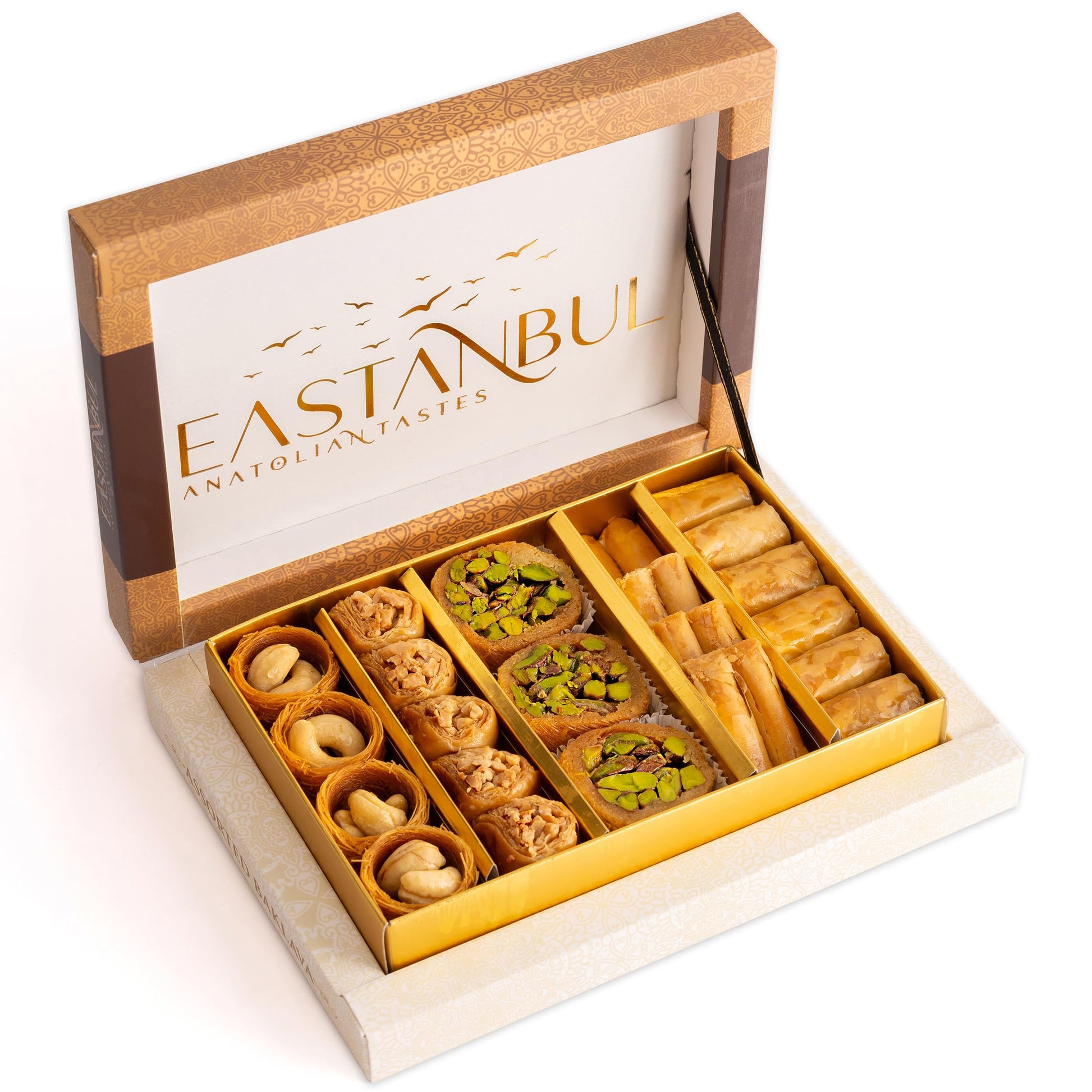 Eastanbul Baklava 8.8Oz, Baklava Gift Box, Baklava Pastry, Middle Eastern Sweets Gift Box, Premium Gourmet Desserts, Baklava Pis