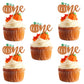 24Pcs Orange Glitter Pumpkin One Cupcake Toppers, Little Pumpkin 1St Birthday Cupcake Toppers One Pumpkin Cupcake Picks For Firs