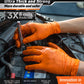 Lanon 8Mil Orange Disposable Nitrile Gloves, Mechanic, Heavy Duty, Food Safe, Latex Free, Powder Free, Fully-Diamond Textured, X