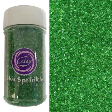 Sentovac Green Sanding Sugar for Baking Edible Sparkling Sugar Sprinkles Coarse Sugar Crystals for Baking Topping Cake Cookie Cu