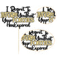 Ephlyn 1Pcs Happy 50Th Birthday Cake Topper Black Gold Glitter I Regret To Inform You That Your Forties Has Expired Cake Pick Ch