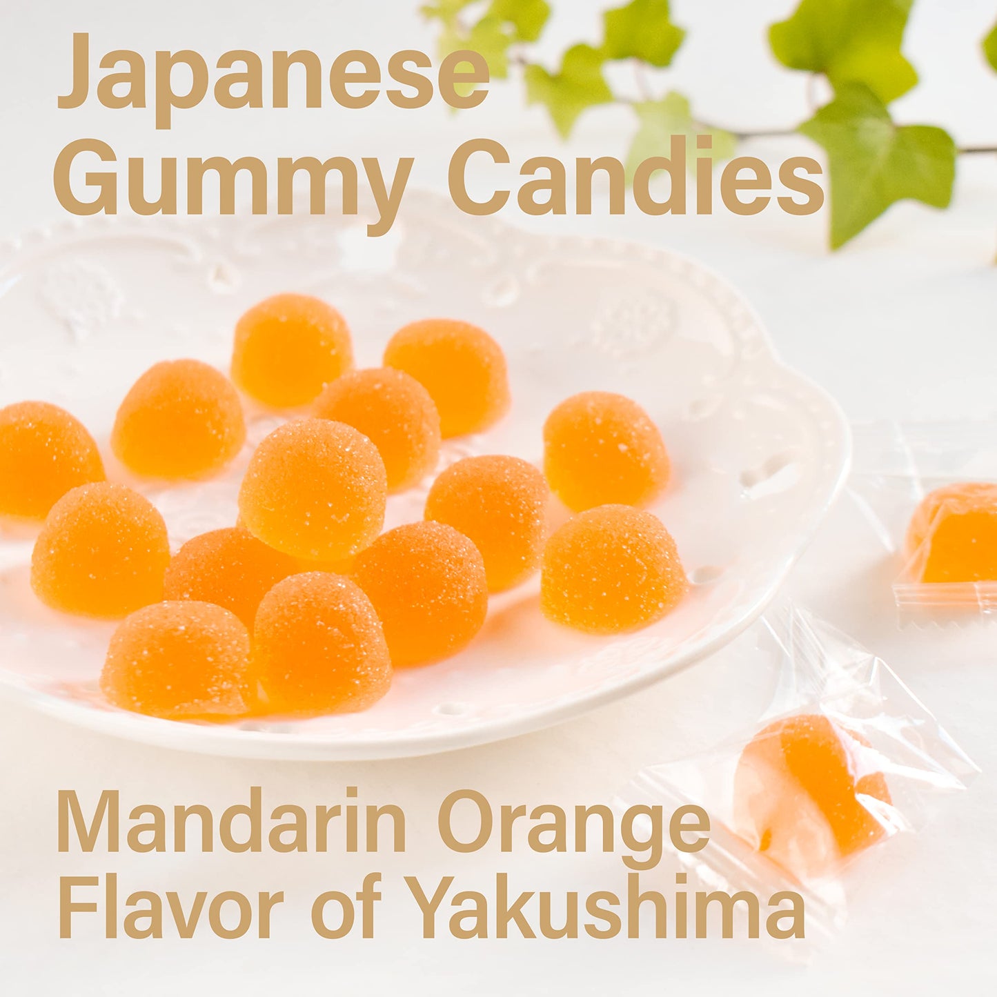 Yamasan Kyoto Uji Japanese Candy - Mandarin Orange Flavor Of Yakushima, Individually Wrapped, No Chemical Seasoning, Gluten And
