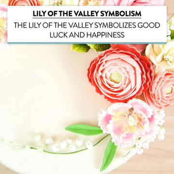 Global Sugar Art Lily Of The Valley Sugar Cake Flowers Spray White, 4 Count By Chef Alan Tetreault