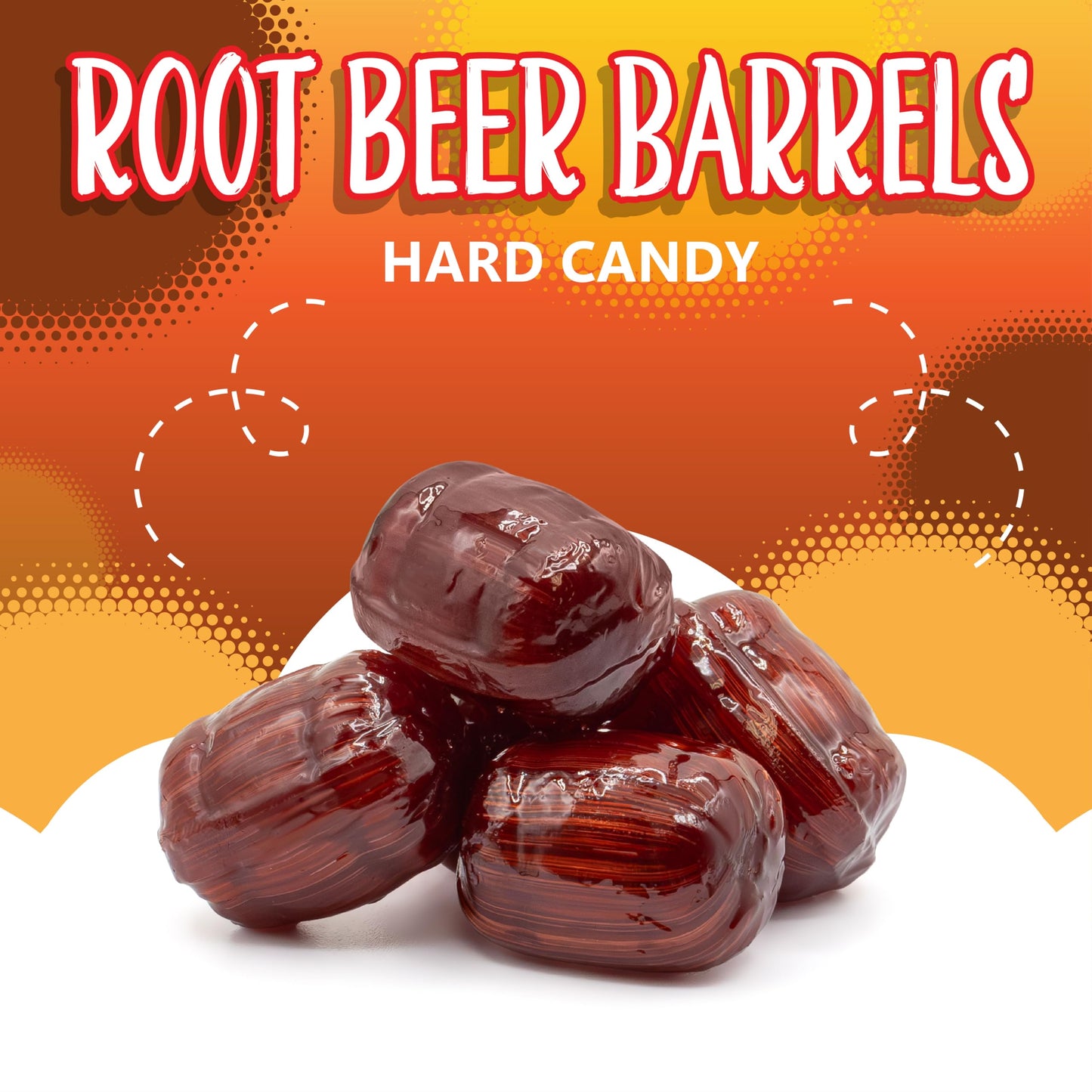 Root malt-inspired Barrels Hard Candy | 1-Pound Bag  About 75 Pieces | Old Fashioned