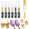 Edible Paint Pen 6 Colors Metallic Edible Markers Food Coloring Pen Shiny Food Glitter Paint for Cookies Decorating Fondant Icin