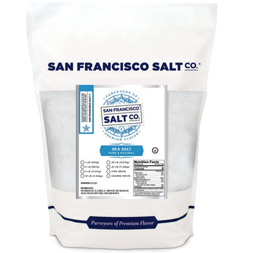 San Francisco Salt Company Pacific Ocean Gourmet Sea Salt, Medium Coarse Grain, 5 lbs Bulk