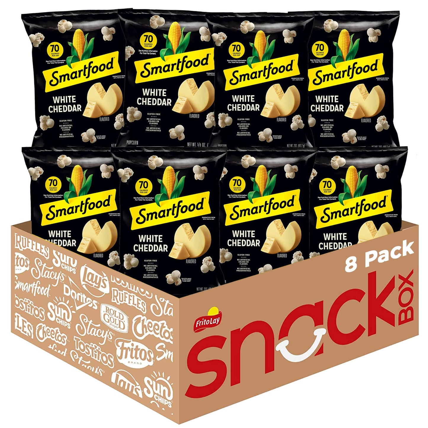 Smartfood Popcorn, White Cheddar, 2 Ounce (Pack Of 8)