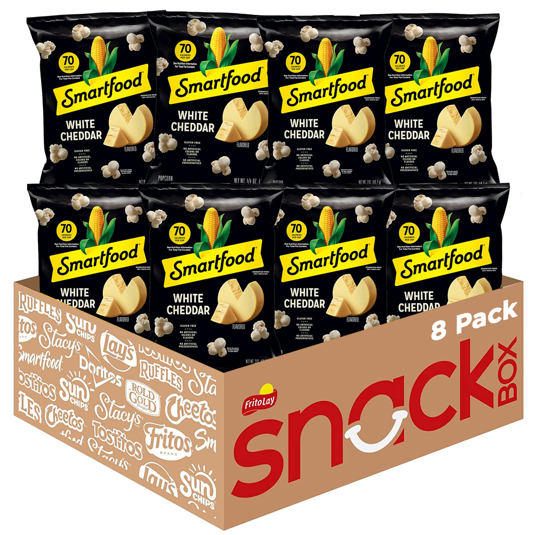 Smartfood Popcorn, White Cheddar, 2 Ounce (Pack Of 8)