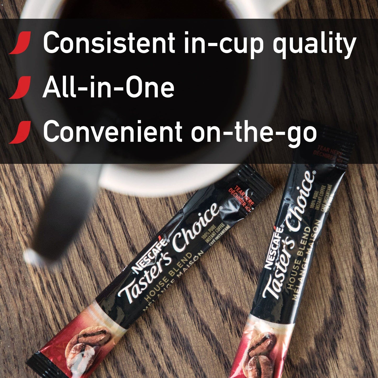 Nescafe Instant Coffee Packets, Tasters Choice Light Roast, 1.5 g (Pack of 1000), Model 10028000456303