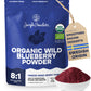 Jungle Powders Wild Blueberry Powder Organic 5 Ounce Bag Usda Certified - Antioxidant Rich Smoothies Freeze Dried Blueberries Or