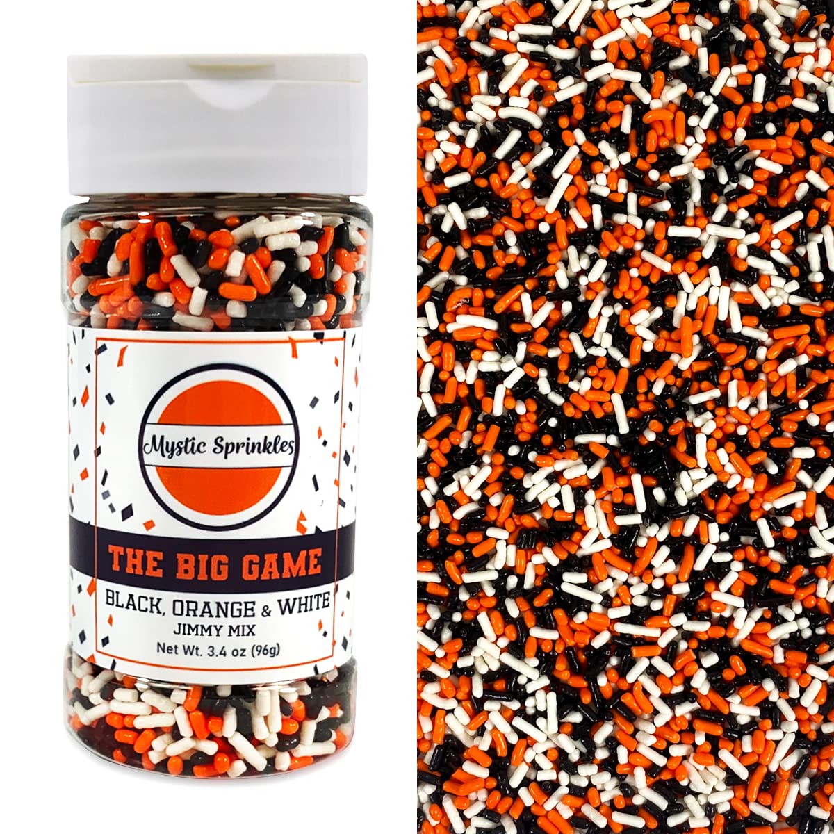 Mystic Sprinkles The Big Game Jimmy Mix 3oz Bottle (Black, Orange & White)