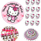 Hello Tranferencias Kitty impresiones para Gelatinas, edible image for jelly art topper printed on wafer edible paper or bond pa