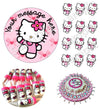 Hello Tranferencias Kitty impresiones para Gelatinas, edible image for jelly art topper printed on wafer edible paper or bond pa