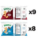 Simply Doritos Variety Pack, White Cheddar Nacho & Zesty Ranch, 0.875 Oz, Pack of 17