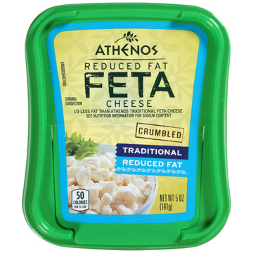 Athenos Traditional Reduced Fat Crumbled Feta Cheese (5 oz Tub)