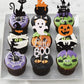 Rssta i Halloween Cupcake Toppers, 36 Pack, Glitter Bat, Witch Hat, Ghost, Cat, Paper, Design 1, for Kids Birthday and Baby Shower