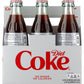Diet Coke Glass Bottle  8 fl oz  6 Pack (Package May Vary)
