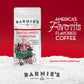 BARNIES COFFEE TEA Ground Coffee, Santas White Christmas, Coconut & Caramel, Medium Roast, 12 oz Bag