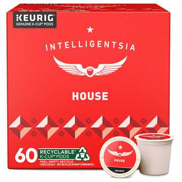 Intelligentsia Coffee Light Roast K-Cup Pods - 60 Count, Flavor Notes of Milk Chocolate, Mandarin, and Apple, House