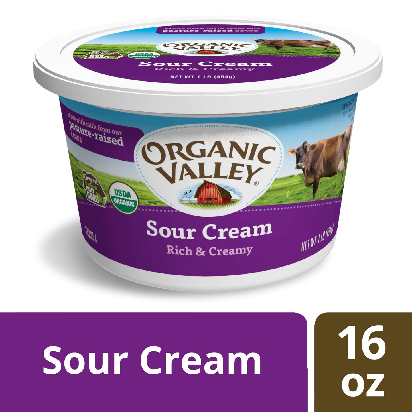 Organic Valley Organic Regular Sour Cream, 16 Oz