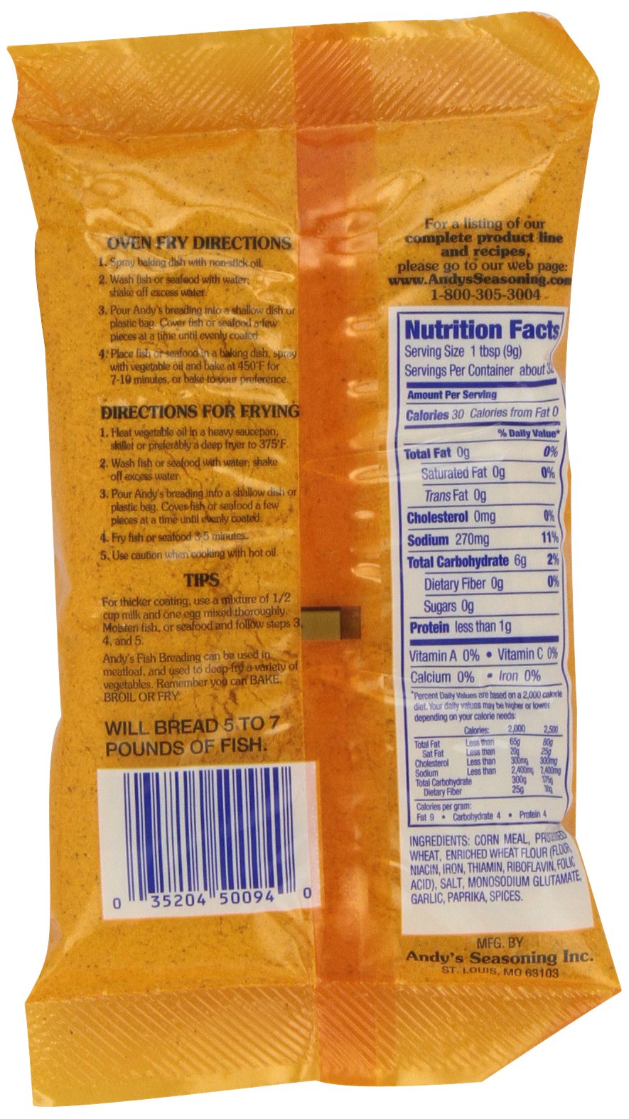 Andys Breading Fish Red (Package Of 6)