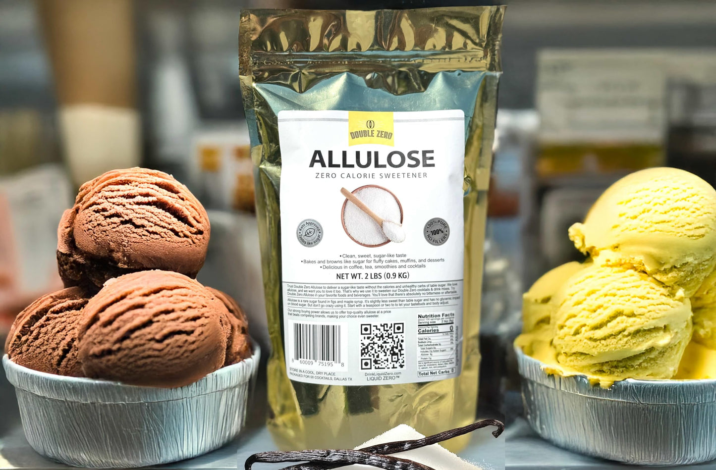 New! Allulose Sweetener – Zero Calorie, Organic Taste, Keto-Friendly – 2 Lb, Natural Sugar Substitute, Sugar Substitute Keto And Glp-1 Friendly Non-Glycemic For Healthy Baking Cooking Coffee Cocktails. Zero Sugar.