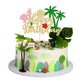 Gyufise 1Pcs Glitter Flamingo Happy Birthday Cake Topper Flamingo Cake Decoration For Hawaiian Luau Tropical Pineapple Theme Kid