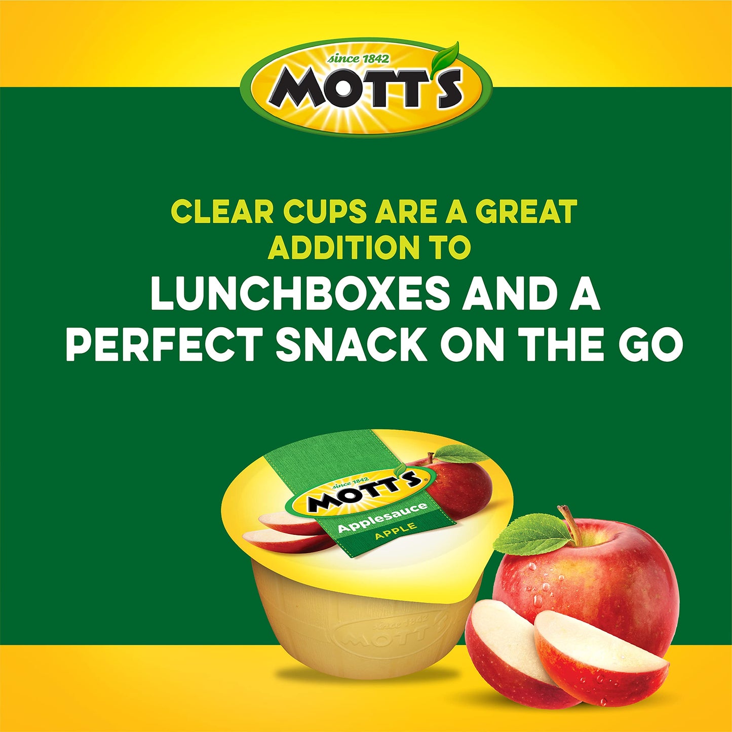 Mott's Applesauce Cups, 4 Oz, 72 Count (12 Packs of 6) - No Artificial Flavors, Good Source of Vitamin C, Nutritious Family Snack