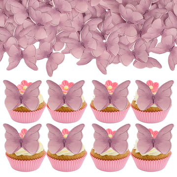 Gyufise 48Pcs Edible Butterfly Cake Decorations Butterfly Cupcake Topper Edible Wafer Paper Butterflies Edible Butterfly Cake Cu