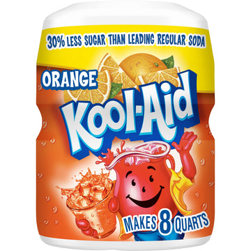 Kool-Aid Caffeine Free Orange Drink Mix, 12 Count, 19 oz Canisters, 1.18 lb Pack