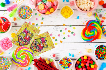 Fruidles Mixed Fruit Flavors Mini Chiclets Gum, Square Chicle Gum Tabs, Crunchy Candy Coated Gum, Candy Buffet Treats, Gluten-Fr