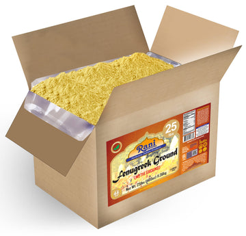 Rani Fenugreek Seeds Ground Powder, 25 lb Bulk Box, All Natural, Vegan, Gluten Friendly, Indian Origin