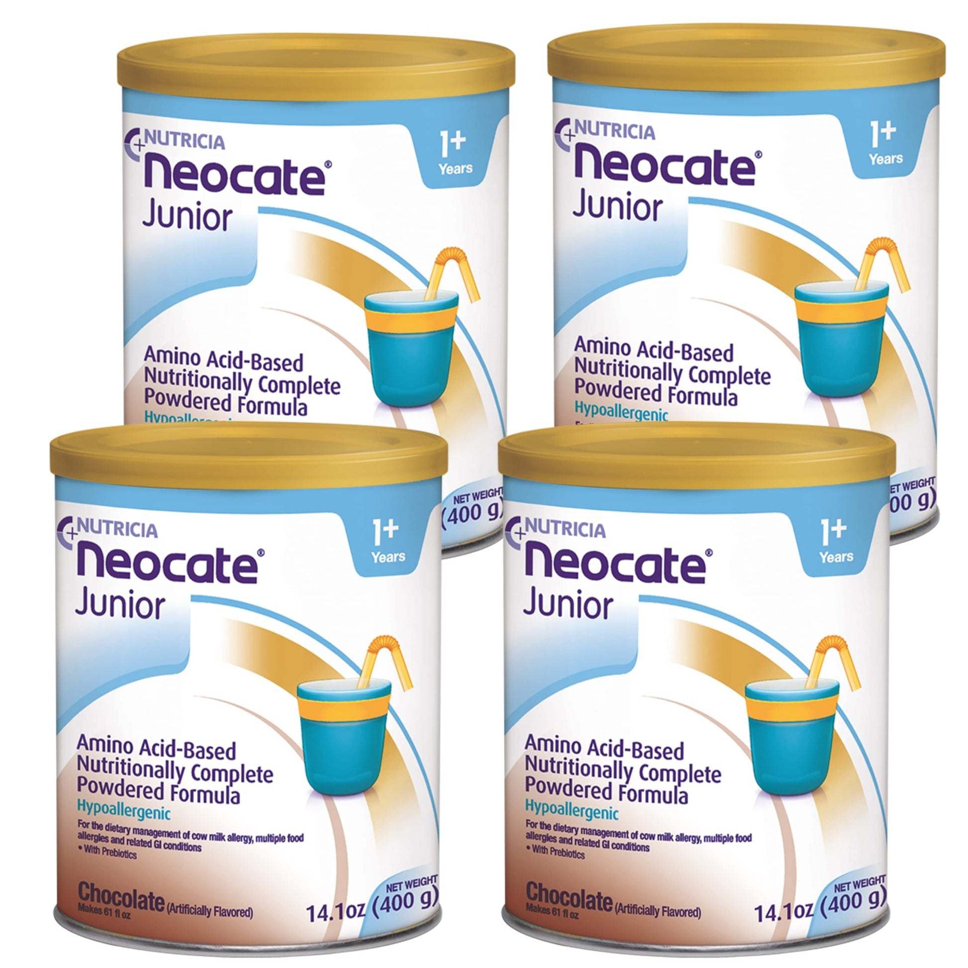 Nutricia Neocate Junior - Hypoallergenic, Dairy-free, Amino Acid-Based Formula - Formula for 1+ Years - For Toddlers, Kids & Tee