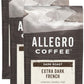 Allegro Coffee Extra Dark French Roast Ground Coffee, 12 oz (Pack of 3)