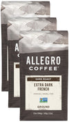 Allegro Coffee Extra Dark French Roast Ground Coffee, 12 oz (Pack of 3)