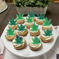 ZHUOWEISM Cupcake Toppers, 60 PCS Edible Pot Leaf Design 7, Standard Size, Birthday Party Decorations
